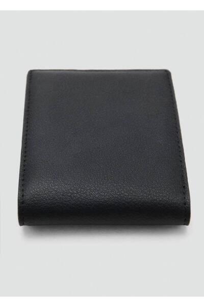 MANGO Man Eskitilmiş görünümlü para cüzdanı