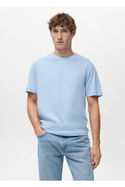 MANGO Man Regular kesim %100 pamuklu tişört