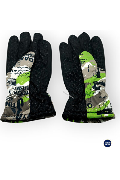 Mustran 8-14 Years/Xs/S Winter Gloves |   Thermal Ski & Cycling Gloves with Fur Inside |   Non-Slip Camouflage