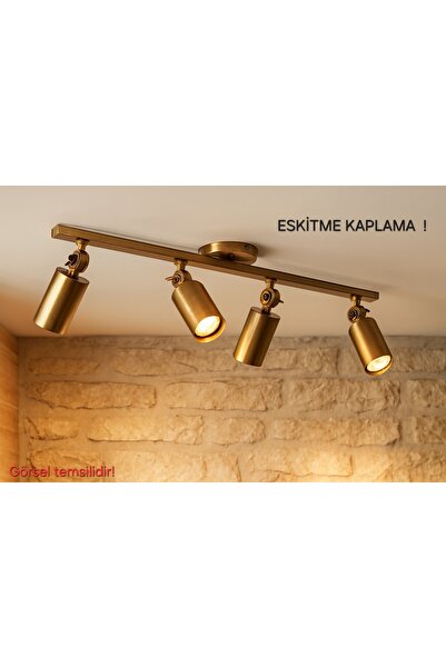 Bozyaka Aydınlatma Artur 4'lü Dekoratif Eskitme Kaplama Hareketli Duvar Aplik (GÜNIŞIĞI LED AMPULLER DAHİLDİR!!!)