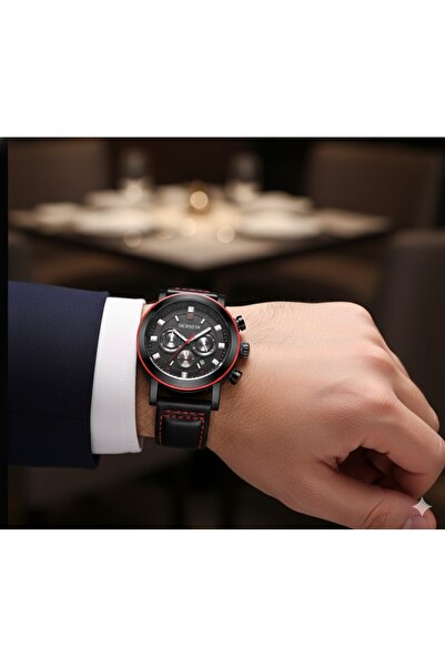 OCHSTIN 8949 Tüm Fonksiyon Aktif Deri Kordon Erkek Kol Saati