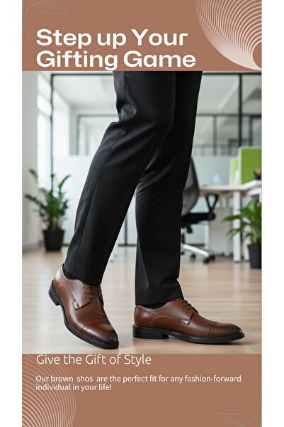 LİCCAS Мъжки зимни ботуши с неплъзгаща се гумена подметка, водоустойчиви, с подплата от естествена кожа, с връзки, кафяви