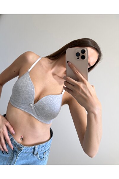 İNKO İÇ GİYİM Σουτιέν από βαμβακερό χτενισμένο βαμβάκι χωρίς επένδυση και χωρίς γέμιση