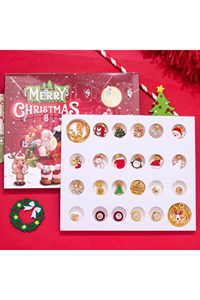 miraza Advent Calendar Jewelry, 24 Days of Surprises, Kit for Making Charm Bracelets, Pendants, Gold