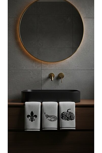 Nur Homing منشفة طاووس مكونة من 3 قطع