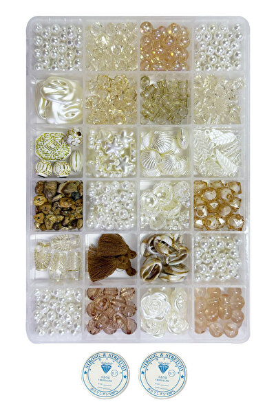 By MO Accessories 24'lü Kutuda YENİ SEZON İnci Akrilik ve Cam Boncuklarla Tak...