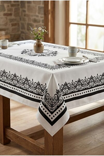 cacao home مفرش طاولة ملون ملون بدون قلق، طباعة رقمية، مفرش طاولة مقاوم للبقع