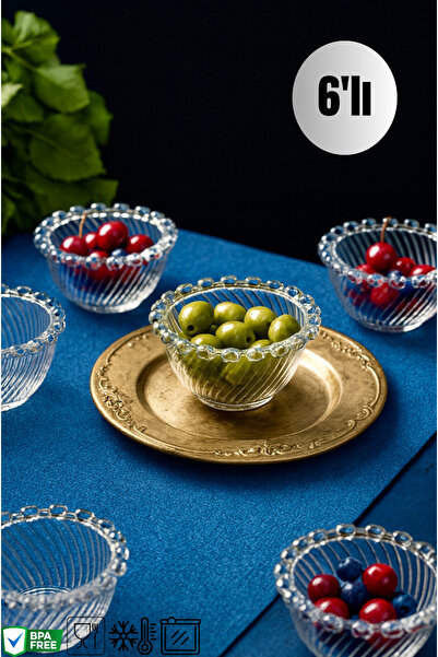 Maloria Kalpli Cam Çerez Kasesi | 100cc - 6'lı