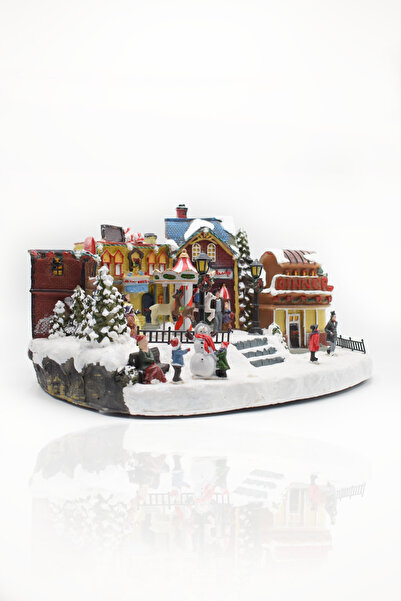 Waldern Premium Collection Decorative Christmas City Lighted Ornament 19*38 cm