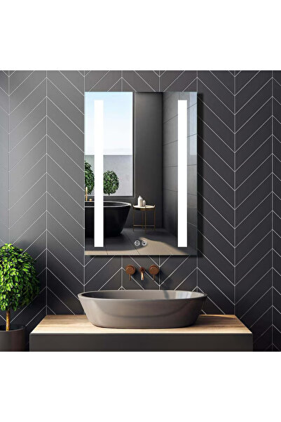 OPTIM DEKO Oglindă de baie cu iluminare LED, sistem tactil și funcție anti-aburire 50x70 cm