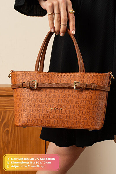 Just Polo Original Women's New Season Luxury Soft Leather Adjustable Cross Strap Stylish Handbag and Shoulder Bag