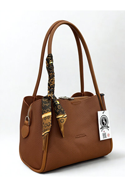 A.N BAG Çok Gözlü Fularlı Kadın El ve Omuz Çantası