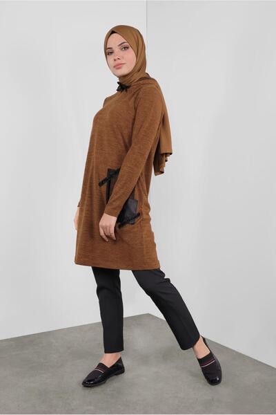 Alvina Hooded Mesh Detailed Tunic 41307