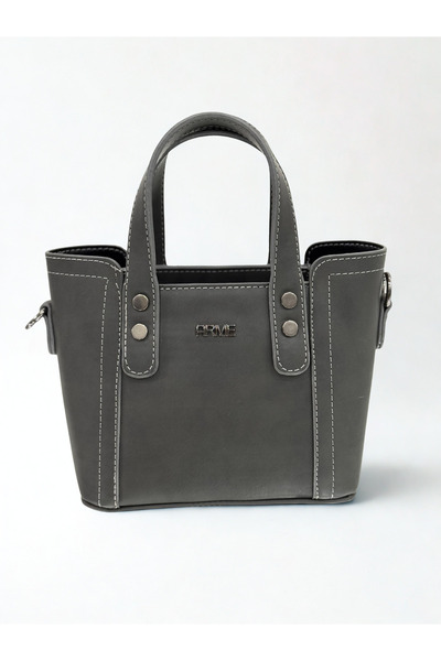 A.N BAG Antrasit Gri Ayarlanabilir Askılı Küçük Kadın El ve Omuz Çantası