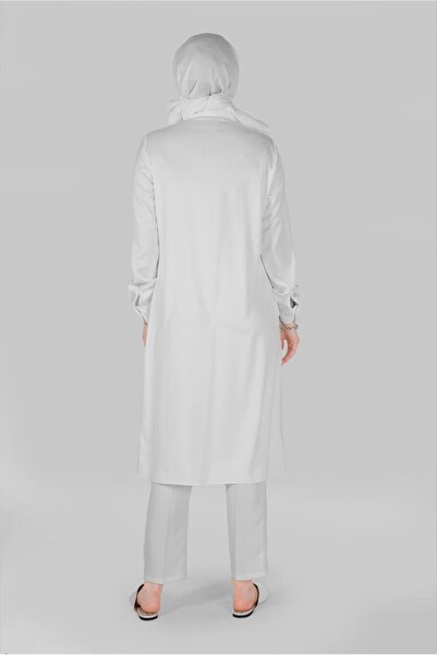 Alvina Mesh Detail Stone Button Tunic 41498