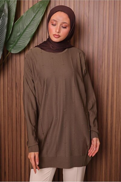 TRENDTESETTÜR Women's Mink Knit Tunic t 4007