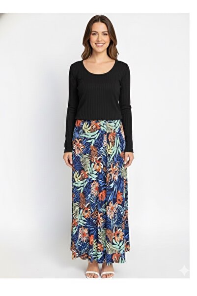 BİLGENS BUTİK Γυναικεία φούστα με αυθεντικό σχέδιο καμπάνα