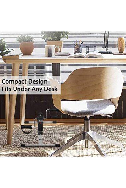 Generic Portable Mini Pedal Exerciser Foldable LCD Display Adjustable Resistance Arm Leg Workout Home Gym