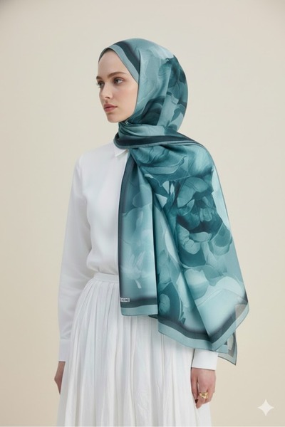 Gogoey Lotus rose patterned soft cotton shawl