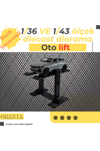 Home 1/36 ve 1/43 ölçek model araçlarla uyumlu diorama diecast oto lift