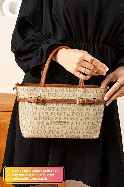 POLOGRAND London Original Just Polo Collection Luxury Soft Leather Adjustable Cross Strap Stylish Hand Arm Shoulder Bag