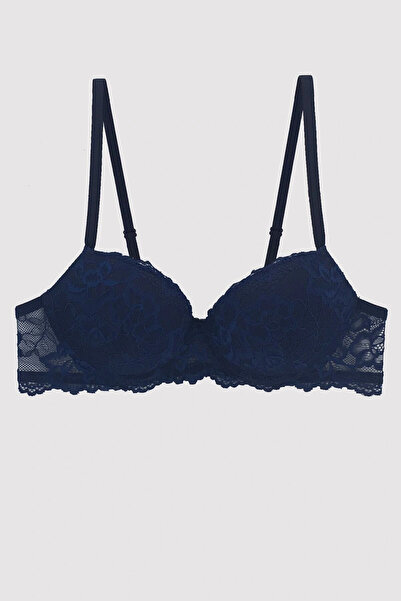 Pierre Cardin Sutien cu dantelă fără suport pentru femei, albastru bleumarin