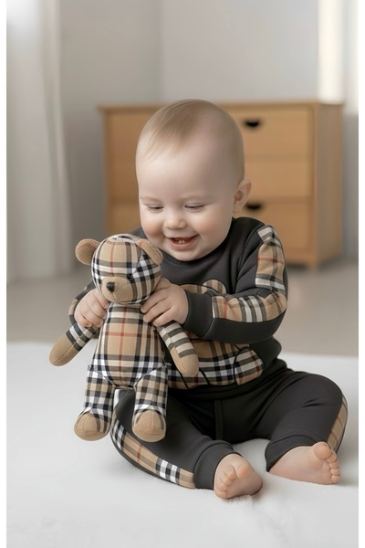 Çıtır Betüş Kids Baby Boy Teddy Bear 2-Piece Set (Sweatshirt + Sweatpants)