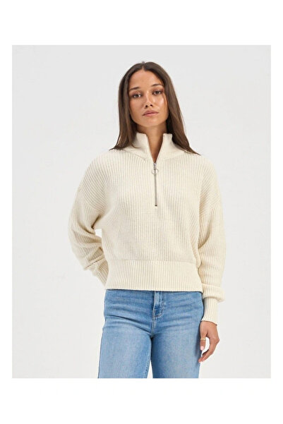 ONLY Γυναικείο πουλόβερ με ψηλό γιακά με μισό φερμουάρ - 15334240