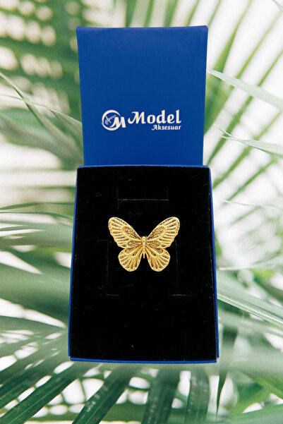 model aksesuar Kelebek Motifli Detaylı Tasarım Küçük Broş