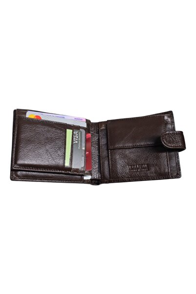 Vera Pelle Men's wallet genuine leather RFID Model Q3182 coffee