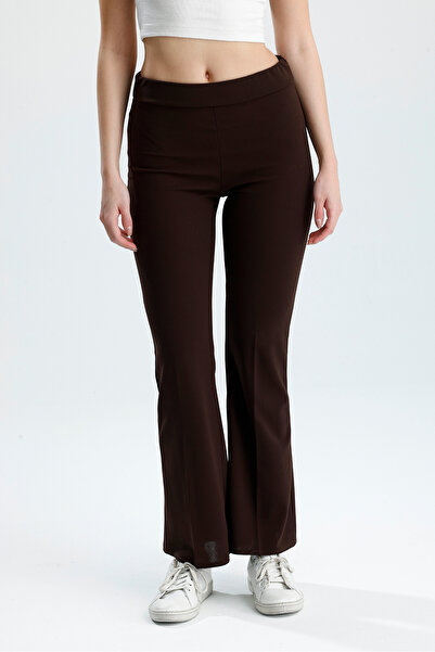 VOICTEC Elastic Waist Scuba Crepe Lycra Wide Leg Pants