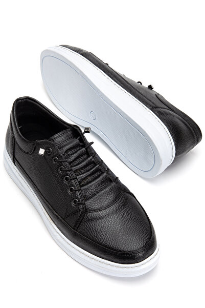 MY GROSS SHOES Erkek Siyah Günlük Ortopedik Dikişli Hafif Taban Yürüyüş Garan...