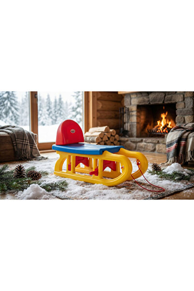 OEM Sanie din plastic cu spătar Burak Toys, 70x35x47cm, multicoloră