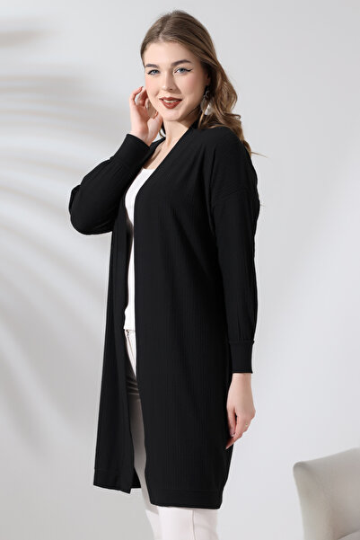 Şiir كارديجان نسائي طويل من القطن الممشط الناعم بأكمام طويلة مرنة وكارديجان ل...