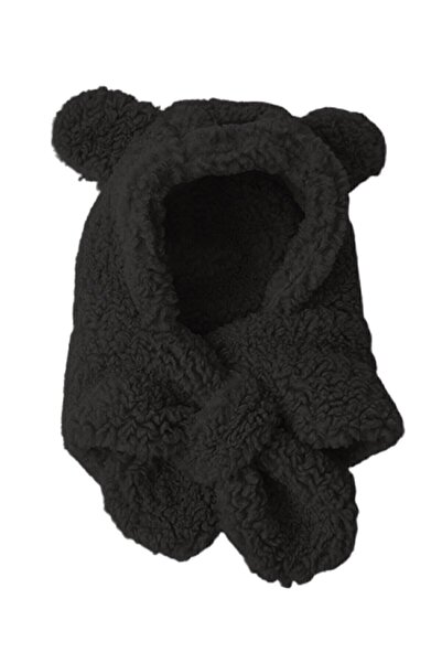 Bundeba Avis Children's Hooded Plush Beanie Scarf Welsoft Neck Collar Windproof Ear Hat