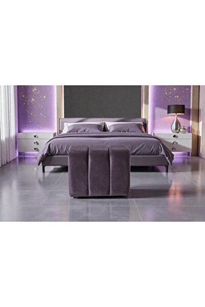 Framgan Yarmalı Puff - Makyaj Masası Pufu - Ayak Uzatma Pufu