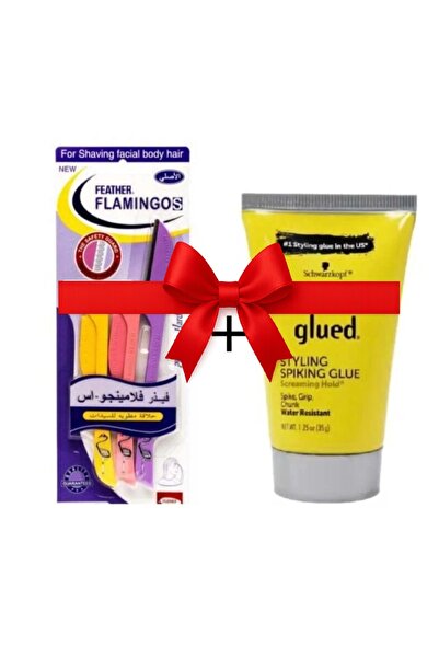 Flamingo Facial razors - with Got2B waterproof hair styling glue