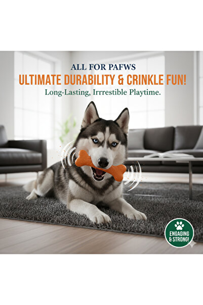 Tasma Market لعبة للكلاب على شكل عظمة بنكهة لحم الخنزير المقدد - 15 سم، للسلا...