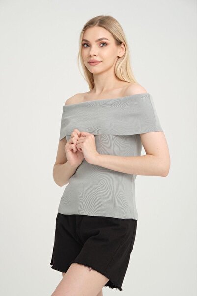 sumoda Γυναικεία Ρούχα Μπλούζα Madonna Πέτο Off The Shoulder Κοντό Καλοκαιρινή Μπλούζα Lycra