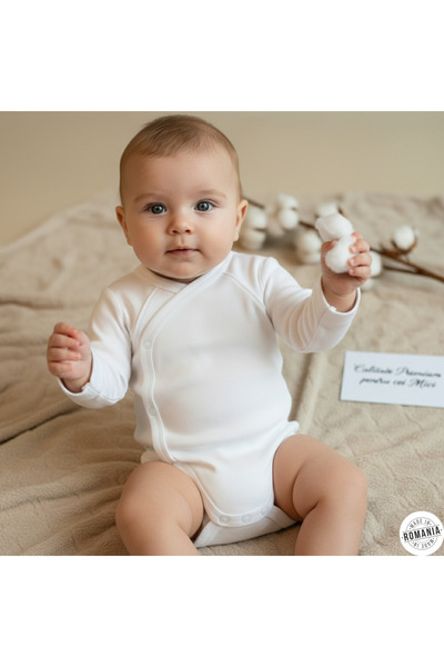 OEM Extra-fine hypoallergenic cotton kimono bodysuit with mittens