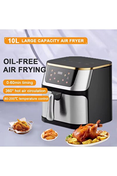 AT Performance AirFryer Friteuza Profesionala fara Ulei - Cuva 10L, 2400W, Di...