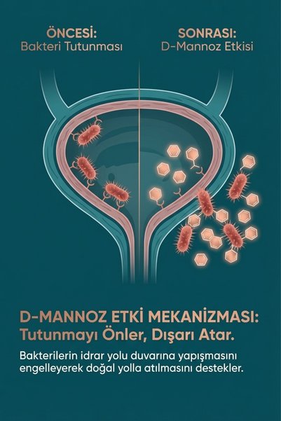 izderma Mannocyst Forte D-mannoz, Cranberry, Berberin, Java Çayı ve Hibiskus İçeren Takviye Edici Gıda