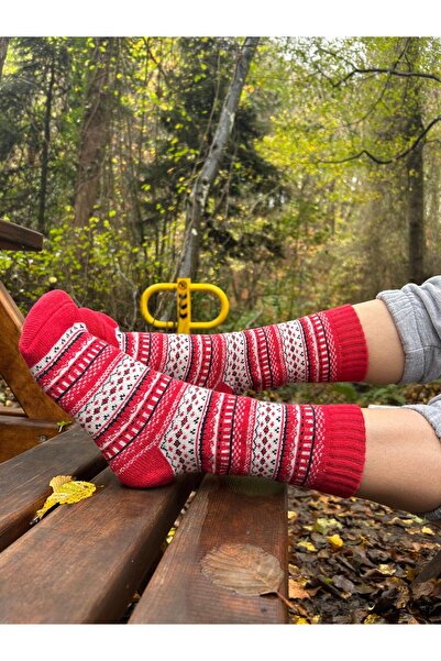 Aslan Ethnic Pattern Thermal Winter Women's Socks