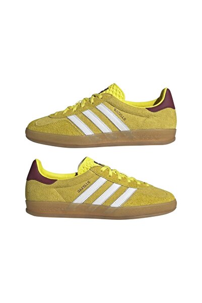 adidas Gazelle Indoor Parlak Sarı Bordo Spor Ayakkabı