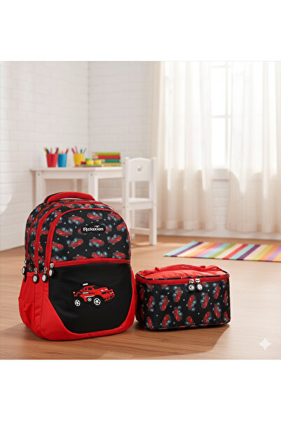 Relaxion New Season Figured Unisex Primary School Bag Double Set