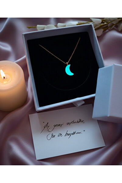 Soprano Silver Gece Parlayan Ay Kolye 925 Ayar Gümüş