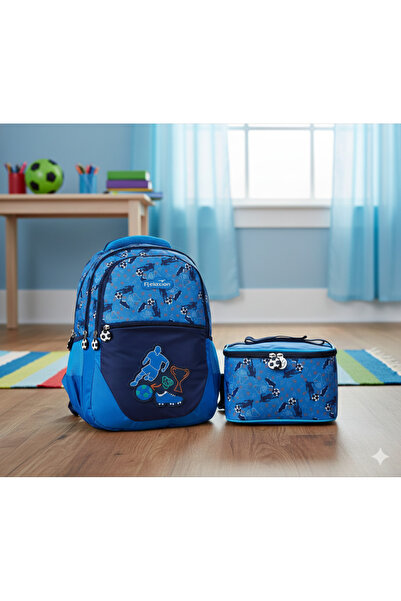 Relaxion New Season Figured Unisex Primary School Bag Double Set