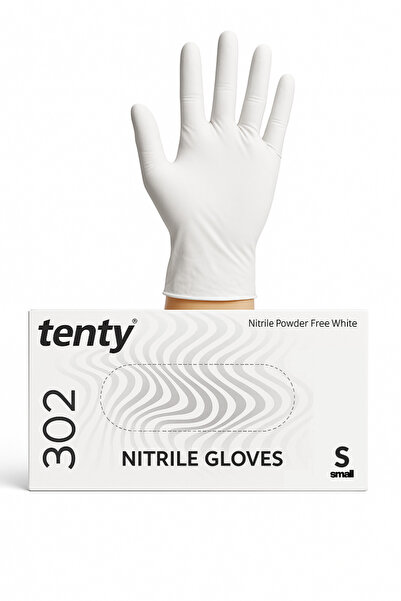 Medicalx 302 Beyaz Nitril Muayene Eldiveni 100’lük Kutu - Small