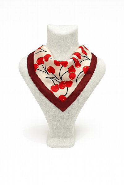 Vanelia Kiraz Desenli Fular Bandana