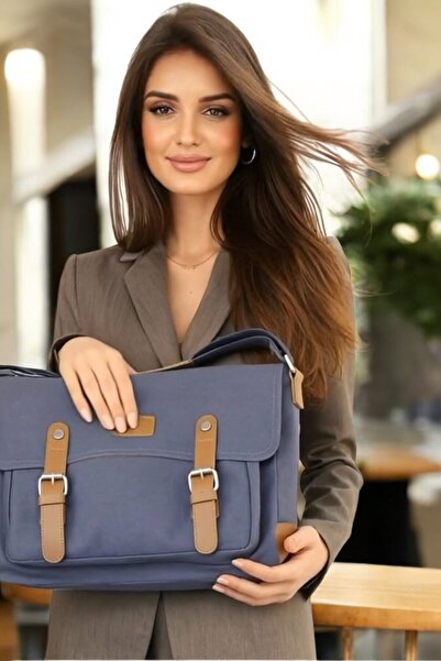 QUB CLUB Unisex Canvas Business School Messenger Bag